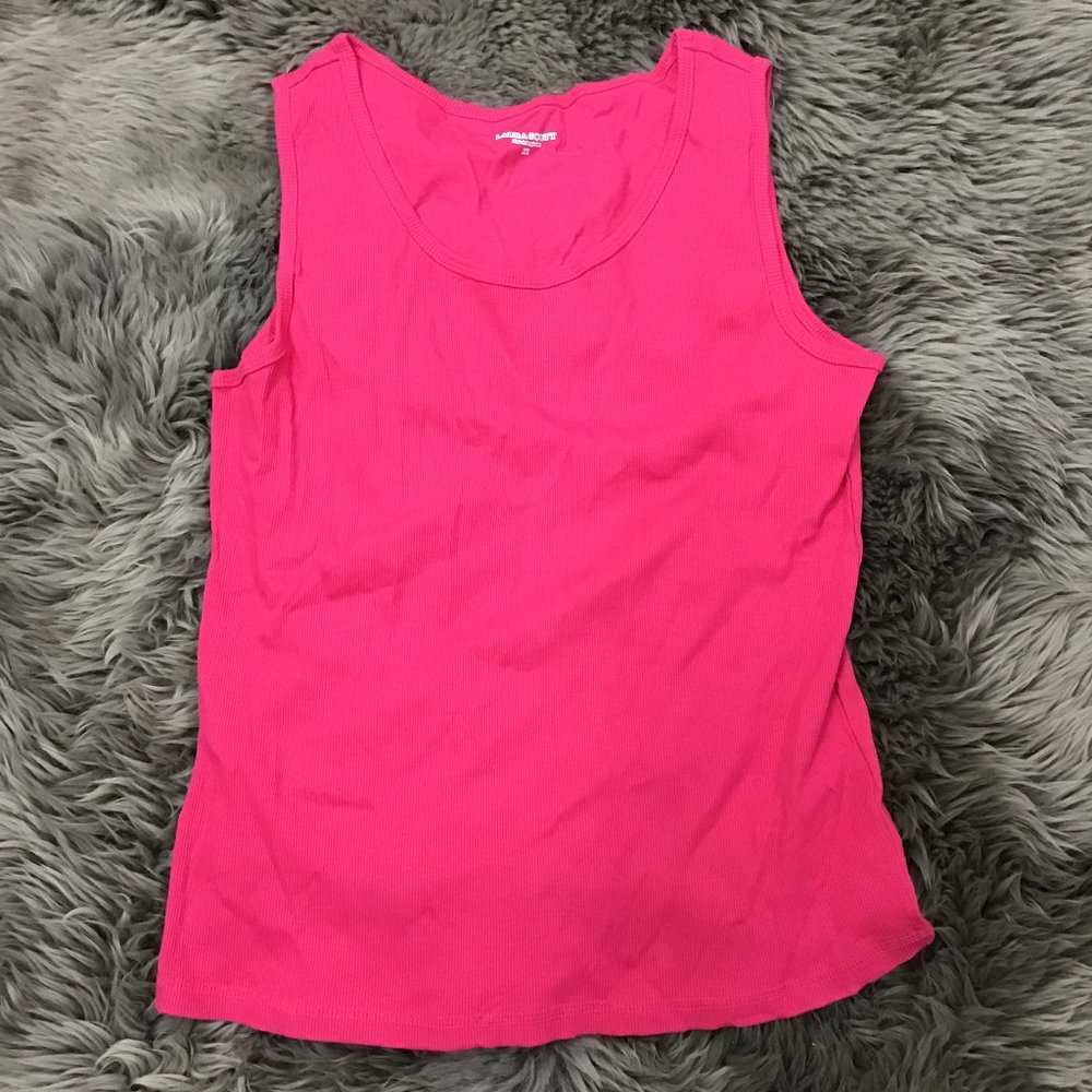 Laura Scott | Women's Ribbed Tank Top | Pink | XLarge
